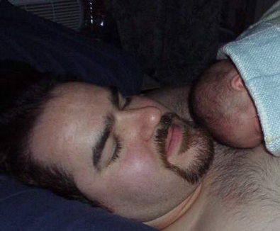 Sleeping on Dad