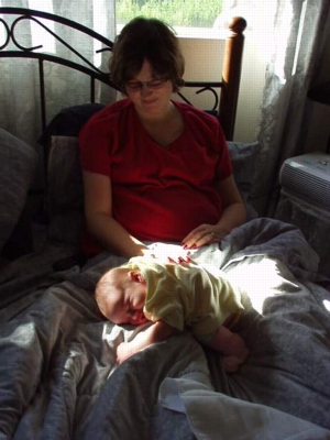 Sleeping on mom